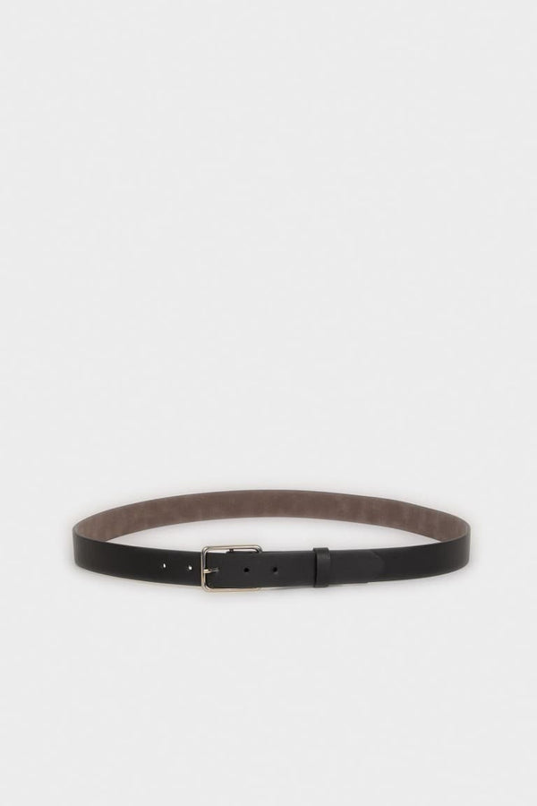 Mens Rectangle Buckle Faux Leather Jean Belt