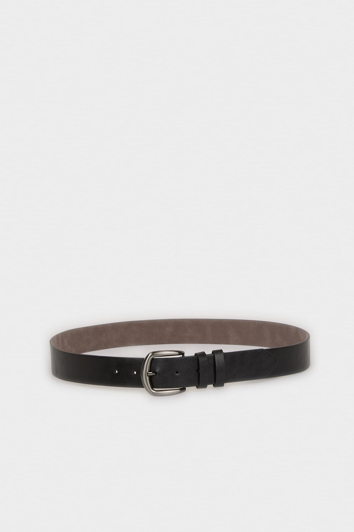 Mens Rectangle Buckle Faux Leather Jean Belt Main image