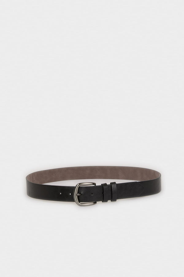 Mens Rectangle Buckle Faux Leather Jean Belt