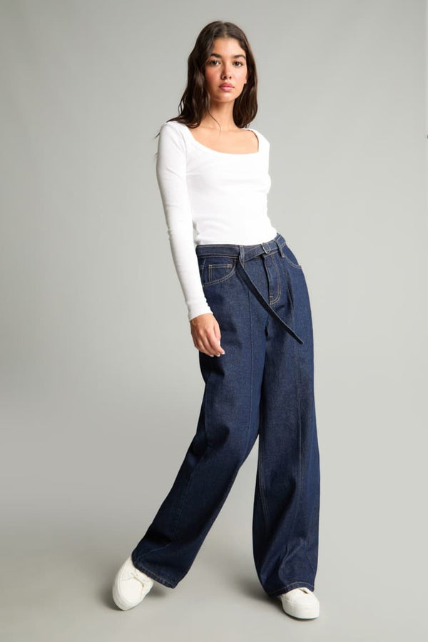 High Waist 90s Wide Leg Jeans
