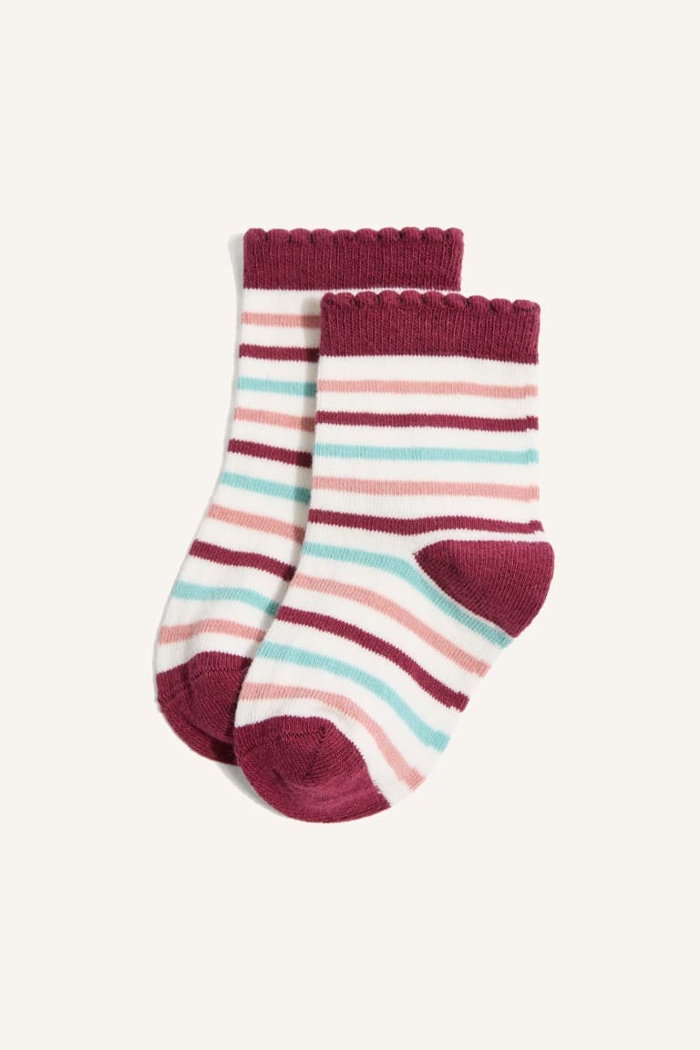 3 Pack Cotton Long Socks Baby Girl