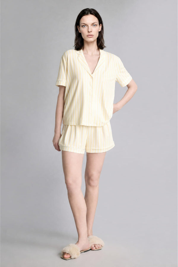 Ultra Soft Regular Fit Short Sleeve 2-Pack Softshell Light Yellow Pajama Set