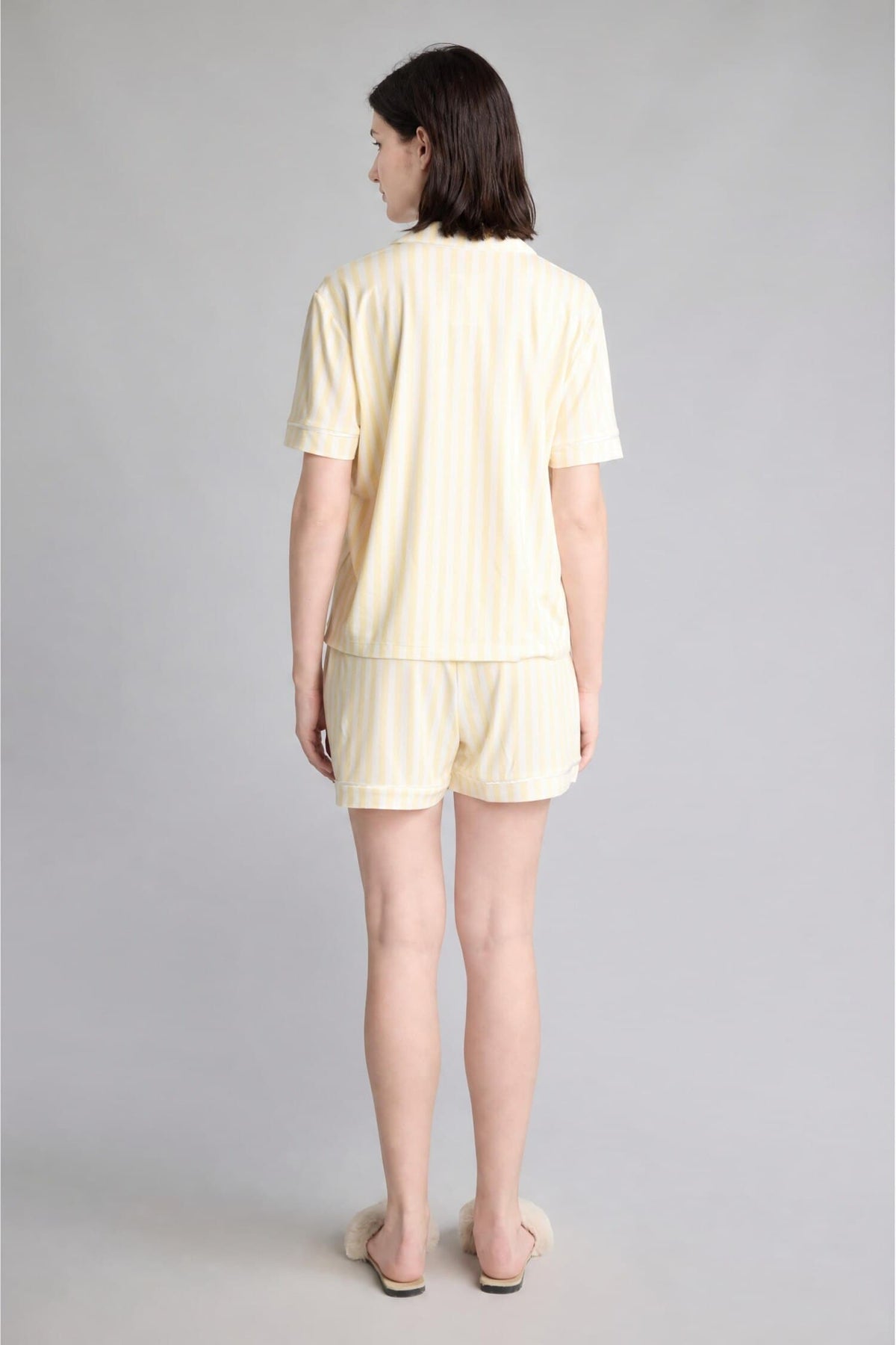 Ultra Soft Regular Fit Short Sleeve 2-Pack Softshell Light Yellow Pajama Set