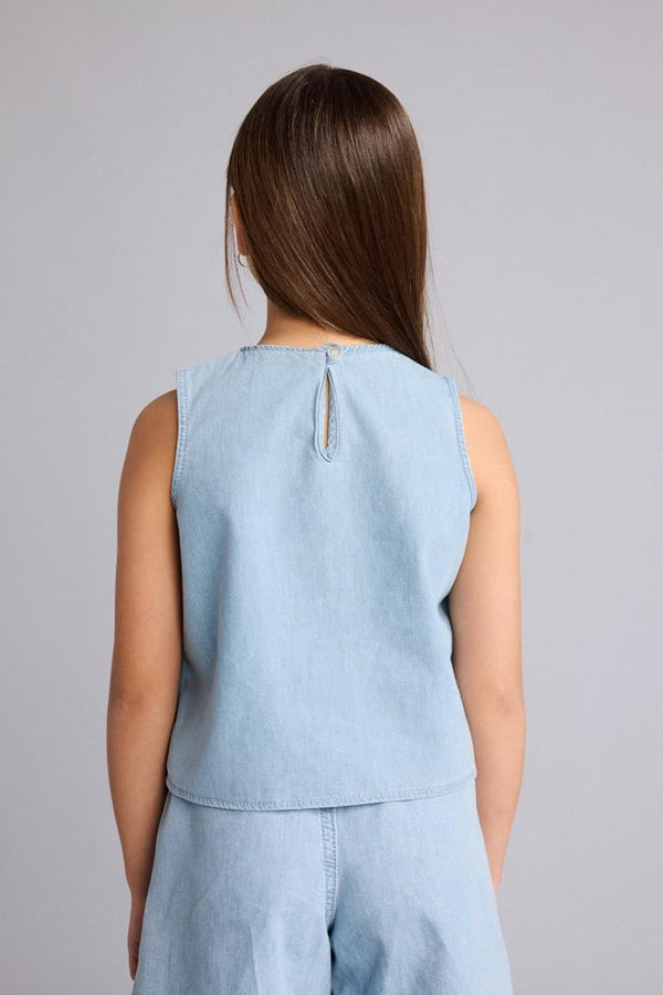 100% Cotton Double Breasted Blouse Girls
