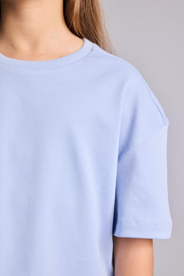 100% Cotton Crew Neck Short Sleeve T-Shirt Girls