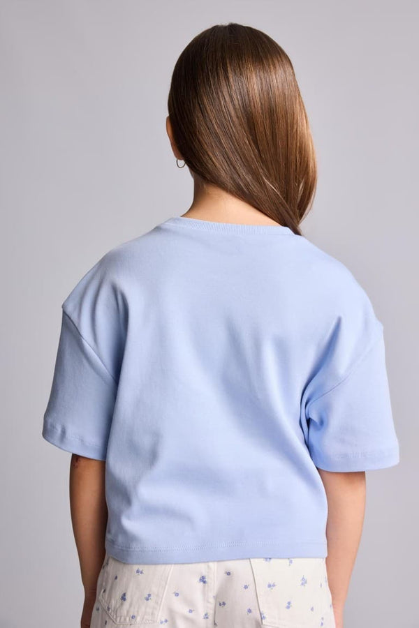 100% Cotton Crew Neck Short Sleeve T-Shirt Girls