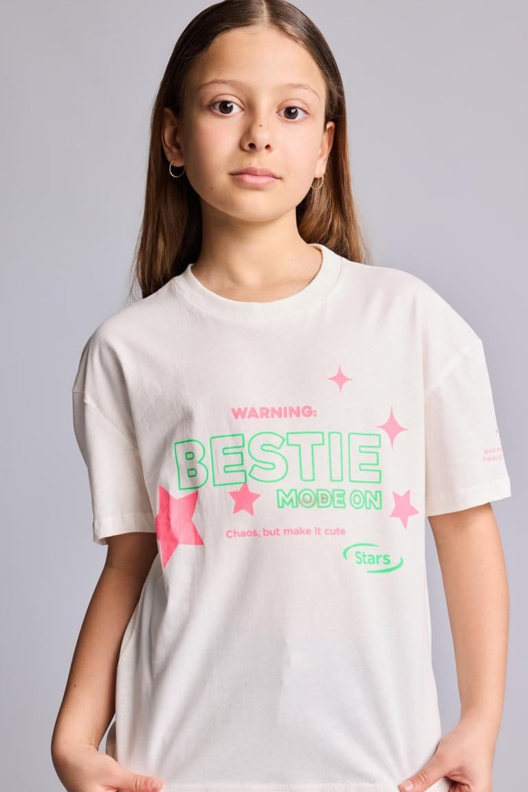 100% Cotton Crew Neck Printed Short Sleeve T-Shirt Girls Main image