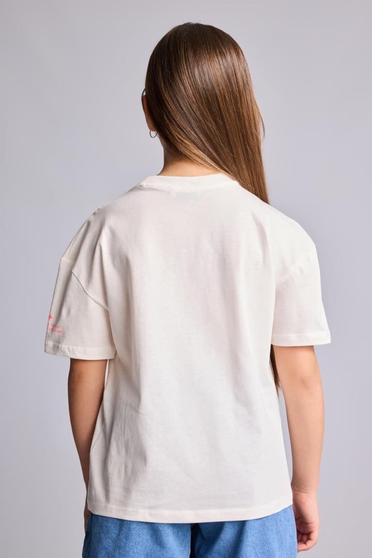 100% Cotton Crew Neck Printed Short Sleeve T-Shirt Girls