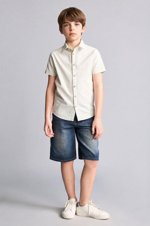 Regular Fitstriped Short Sleeve Shirt Boy