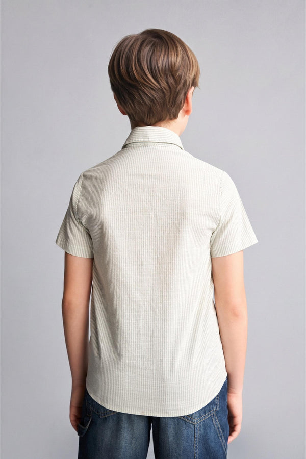 Regular Fitstriped Short Sleeve Shirt Boy
