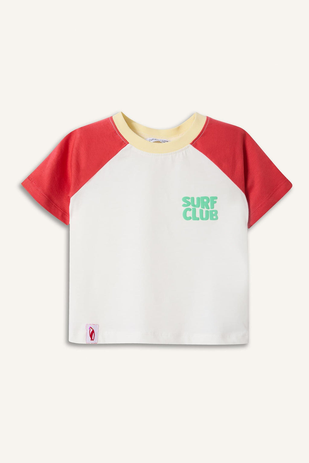 100% Cotton Overless Printed Short Sleeve Ecru T-Shirt Baby Boy