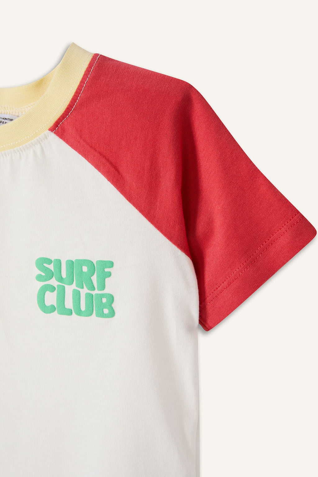 100% Cotton Overless Printed Short Sleeve Ecru T-Shirt Baby Boy