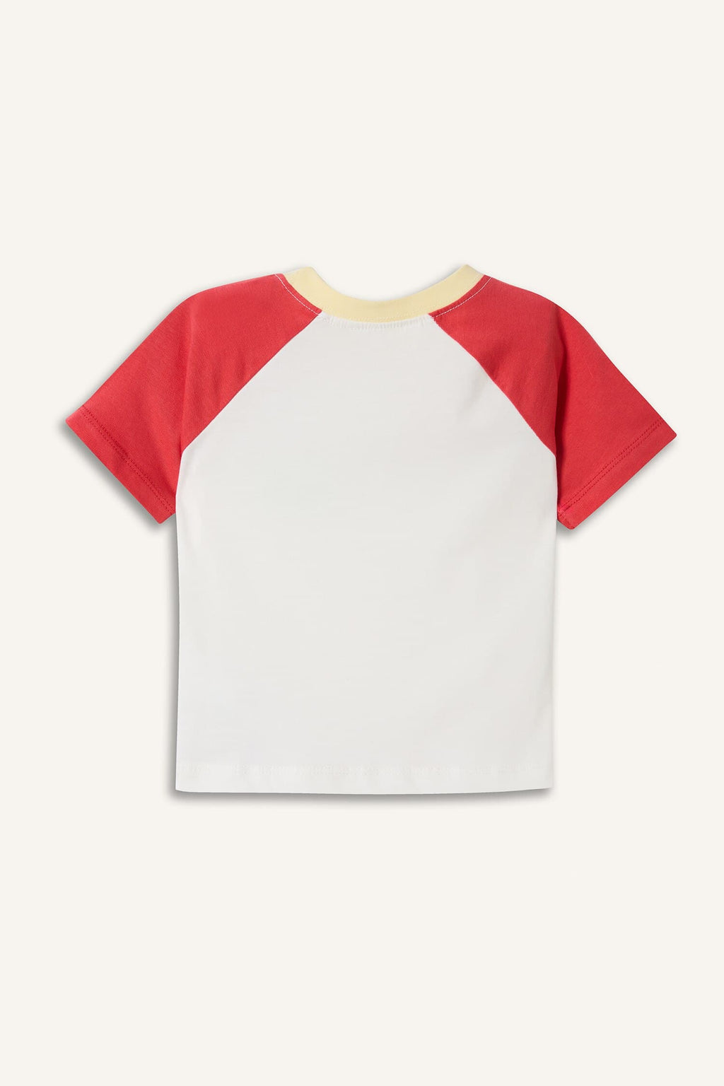 100% Cotton Overless Printed Short Sleeve Ecru T-Shirt Baby Boy