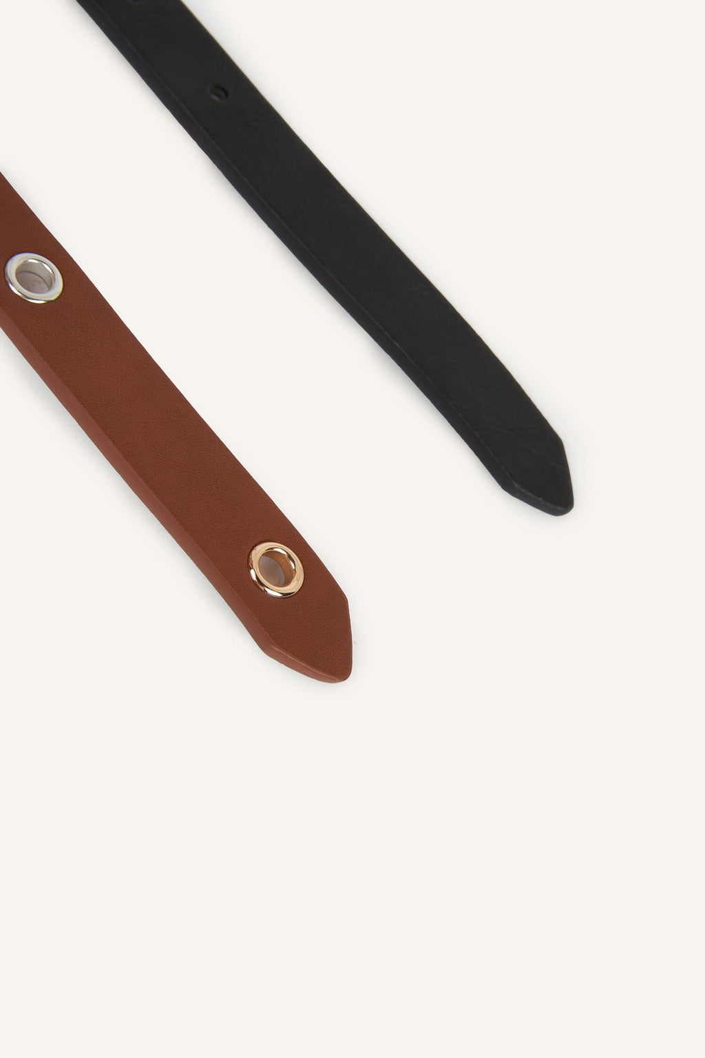 Women Oval Buckle Faux Leather 2-Pack Casual Belt