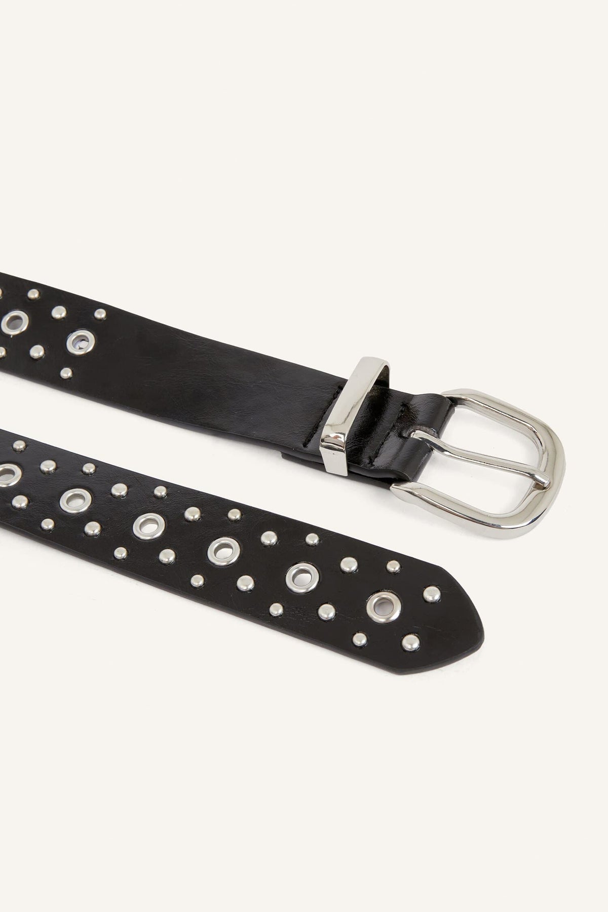 Women Rectangle Buckle Faux Leather Jean Black Belt