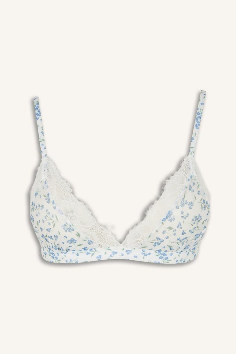 Tulle Light Blue Cupless Bra
