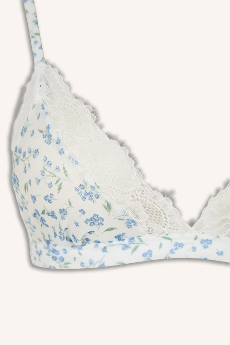 Tulle Light Blue Cupless Bra