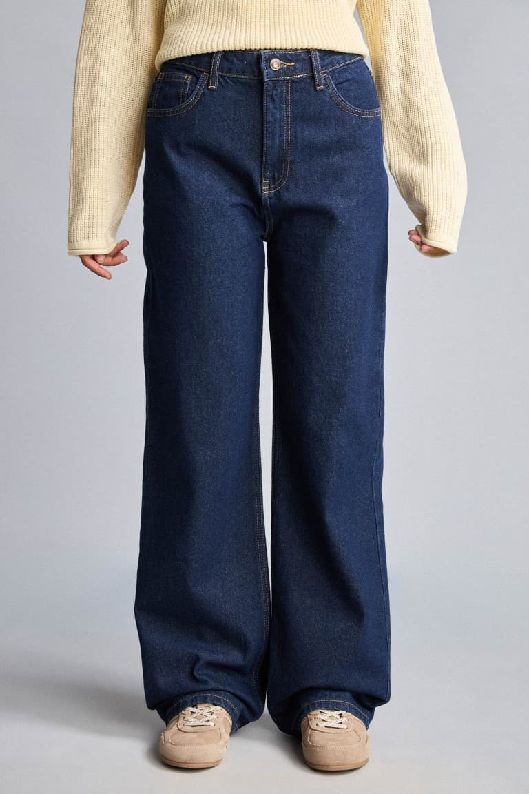 90s Wide Leg Jeans with Pocket