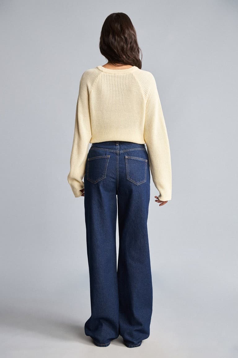 90s Wide Leg Jeans with Pocket