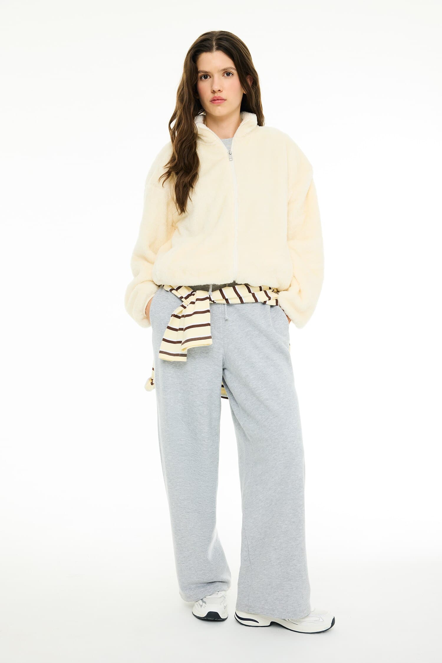 Loose Fit Half Zip Fleece Cardigan Secondary image