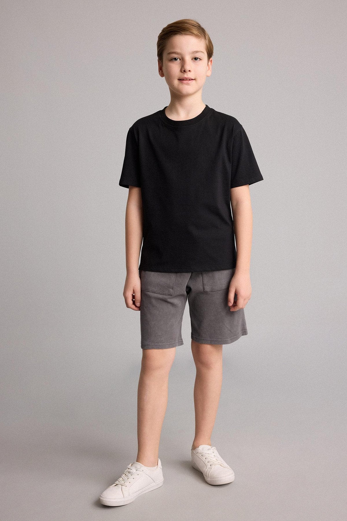 100% Cotton Overelastic Lace-Up Waist Shorts Boy