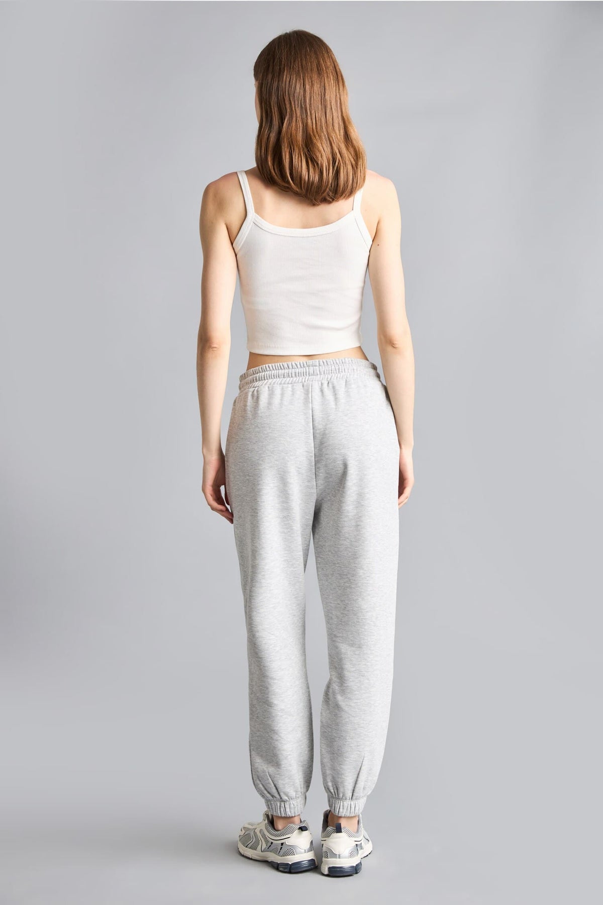 Jogger Fit Slogan Printed Thick Sweatshirt Fabric Pants