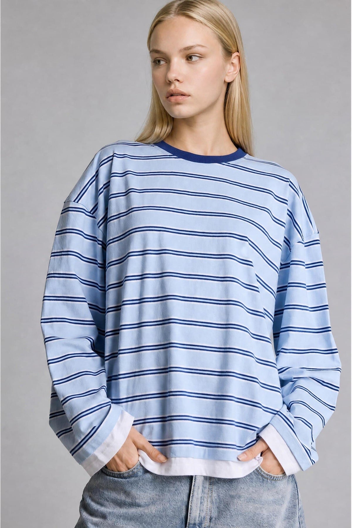 Overless Crew Neck Long Sleeve T-Shirt