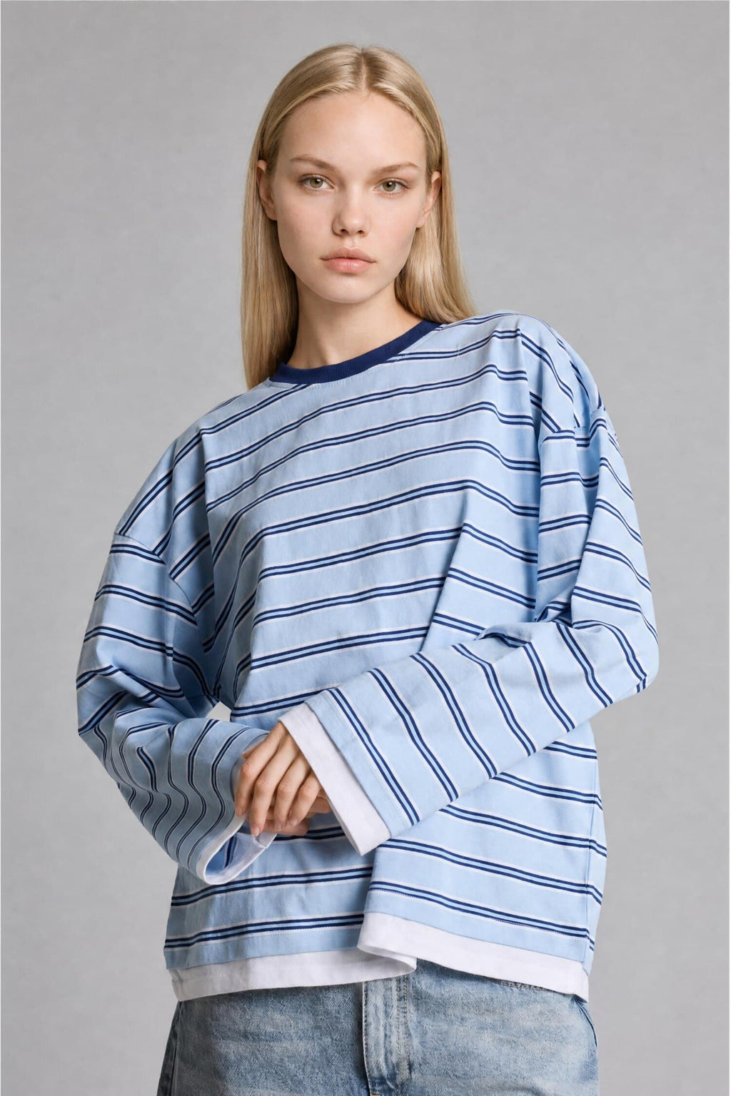 Overless Crew Neck Long Sleeve T-Shirt