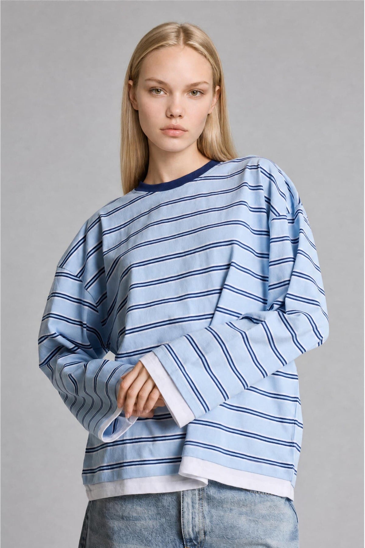 Overless Crew Neck Long Sleeve T-Shirt