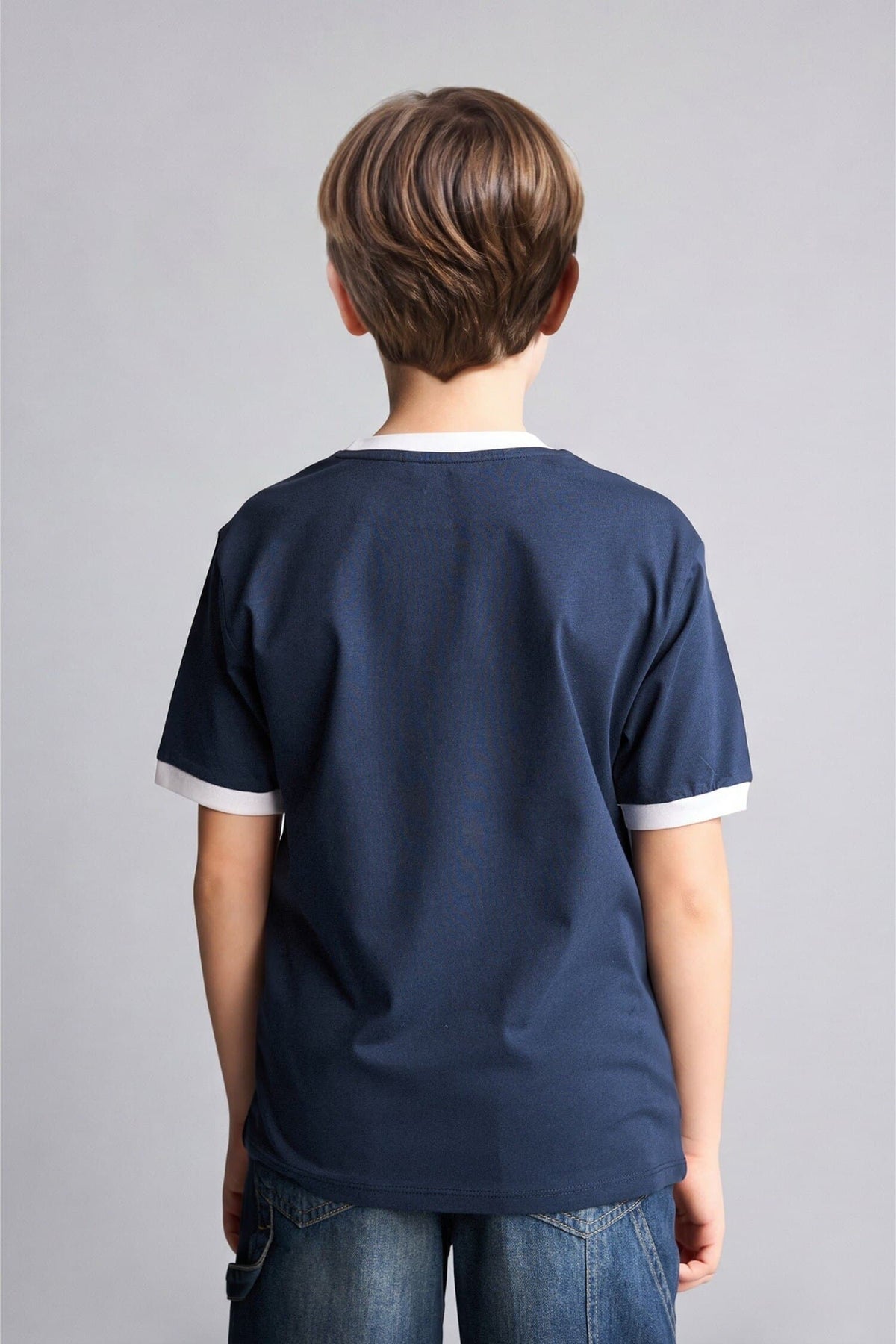 100% Cotton New Regular Crew Neck Printed Short Sleeve T-Shirt Boy