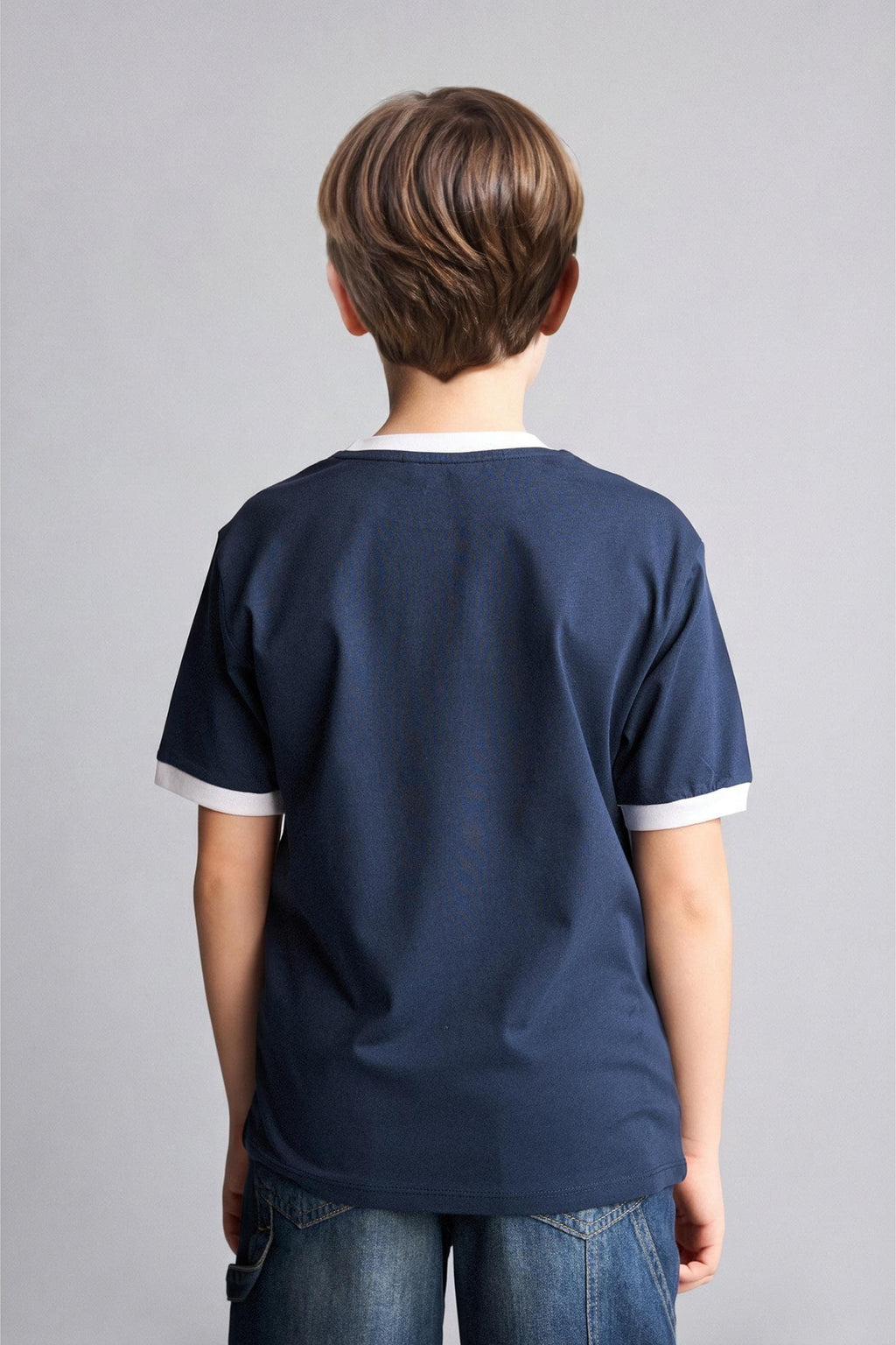 100% Cotton New Regular Crew Neck Printed Short Sleeve T-Shirt Boy