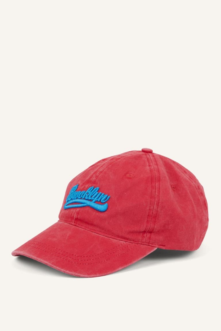 Women Embroidered Jean Cap Red Hat