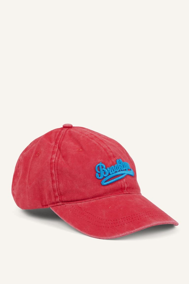 Women Embroidered Jean Cap Red Hat Secondary image