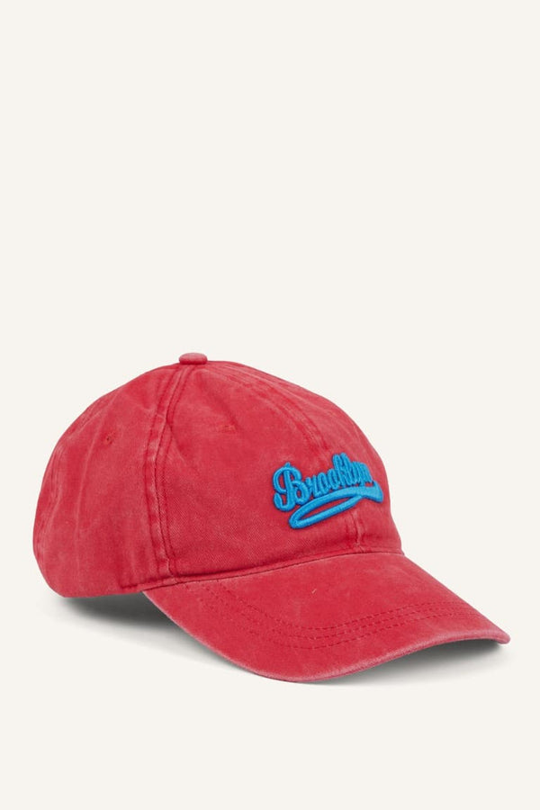 Women Embroidered Jean Cap Red Hat