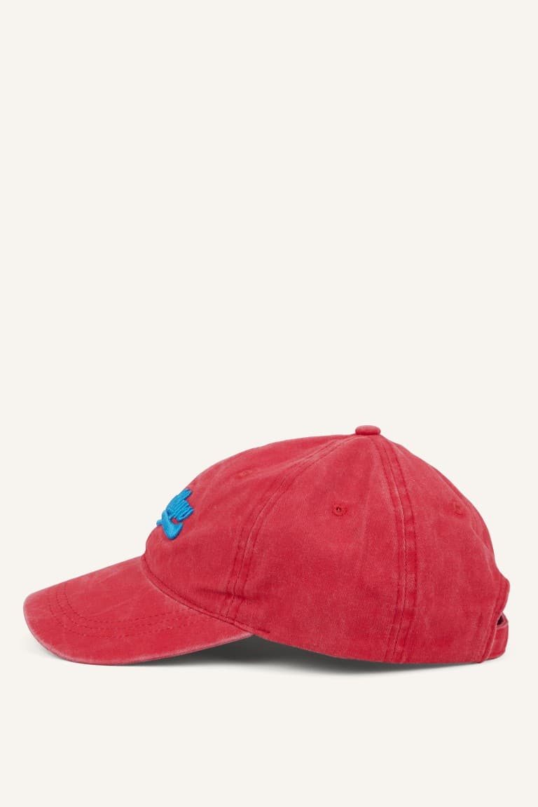 Women Embroidered Jean Cap Red Hat