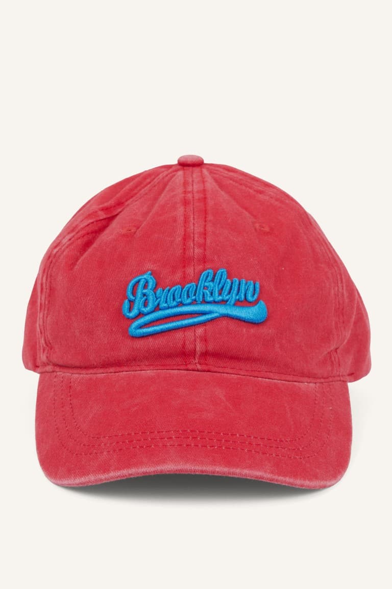 Women Embroidered Jean Cap Red Hat