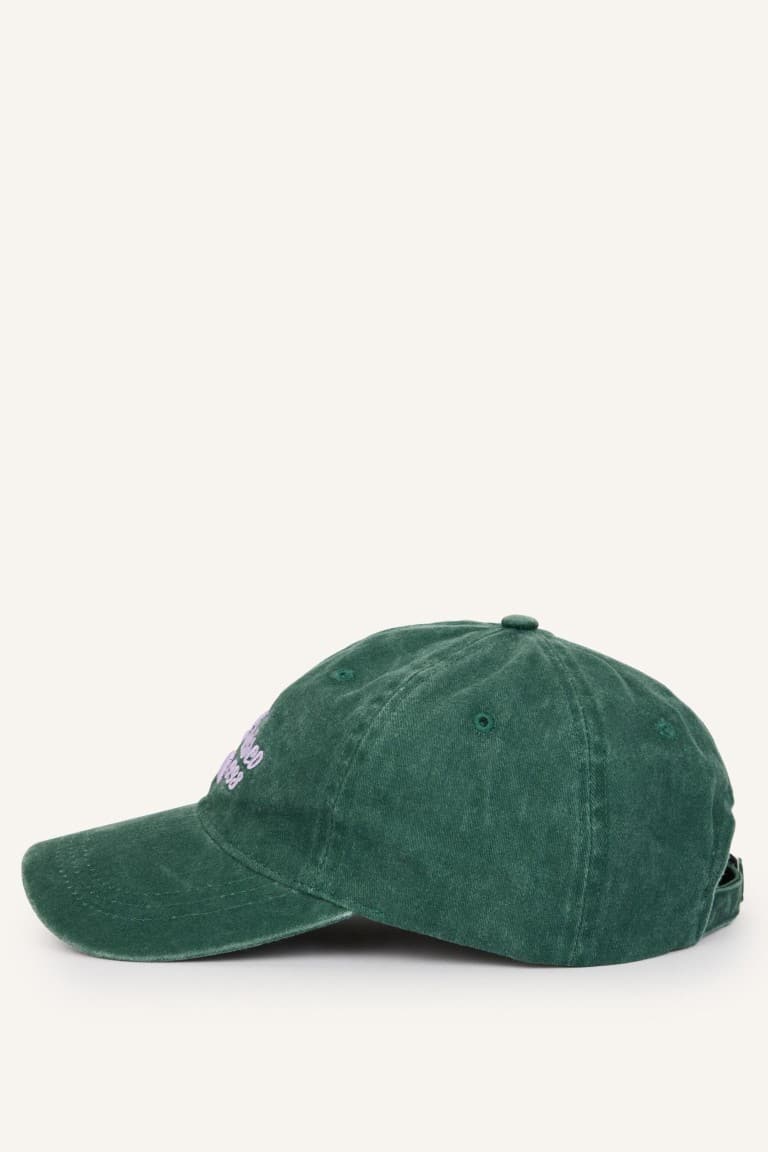 Women Embroidered Jean Cap Green Hat