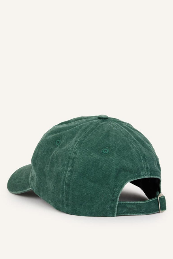 Women Embroidered Jean Cap Green Hat