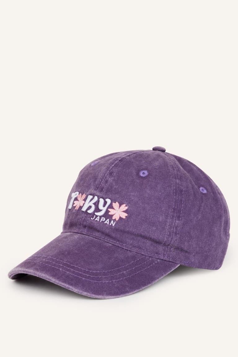 Women Embroidered Jean Cap Purple Hat