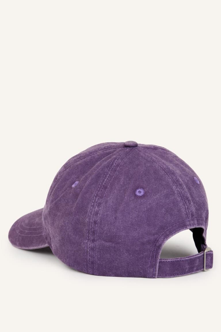 Women Embroidered Jean Cap Purple Hat