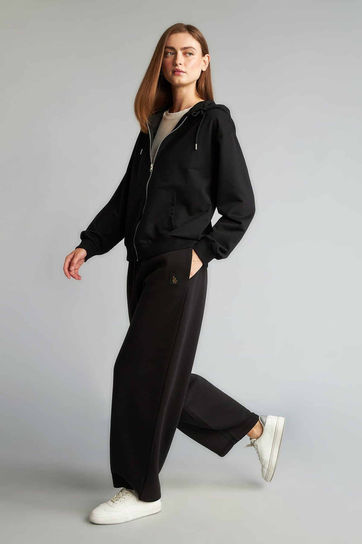 Barrel Fit Thick Sweatshirt Fabric Pants