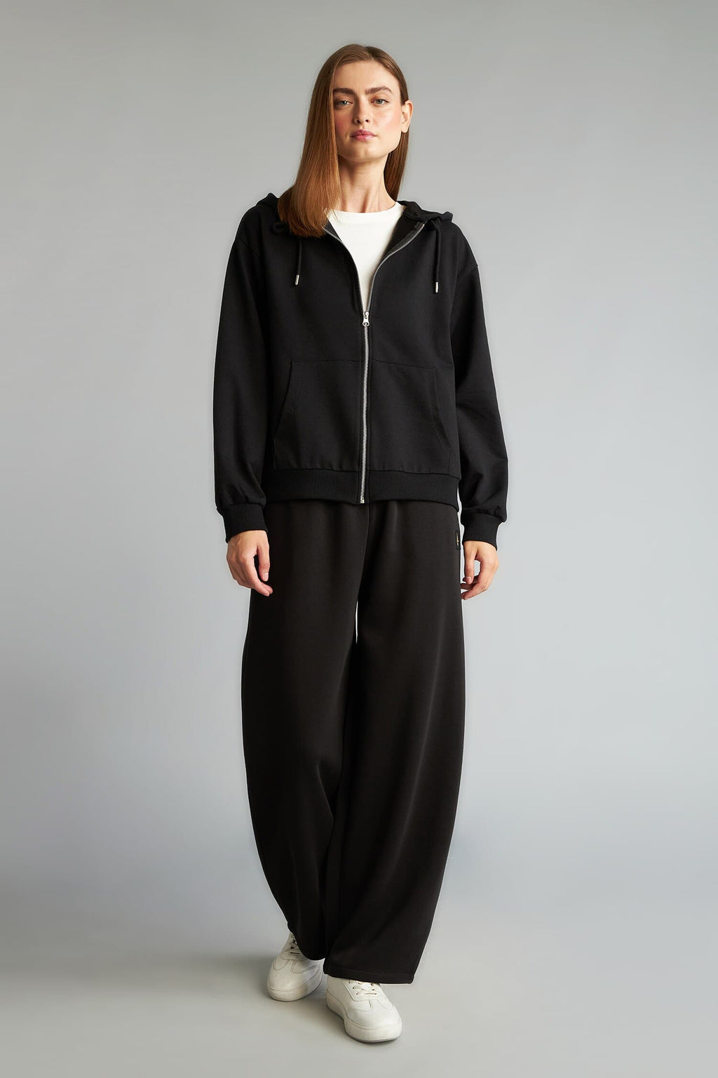 Barrel Fit Thick Sweatshirt Fabric Pants
