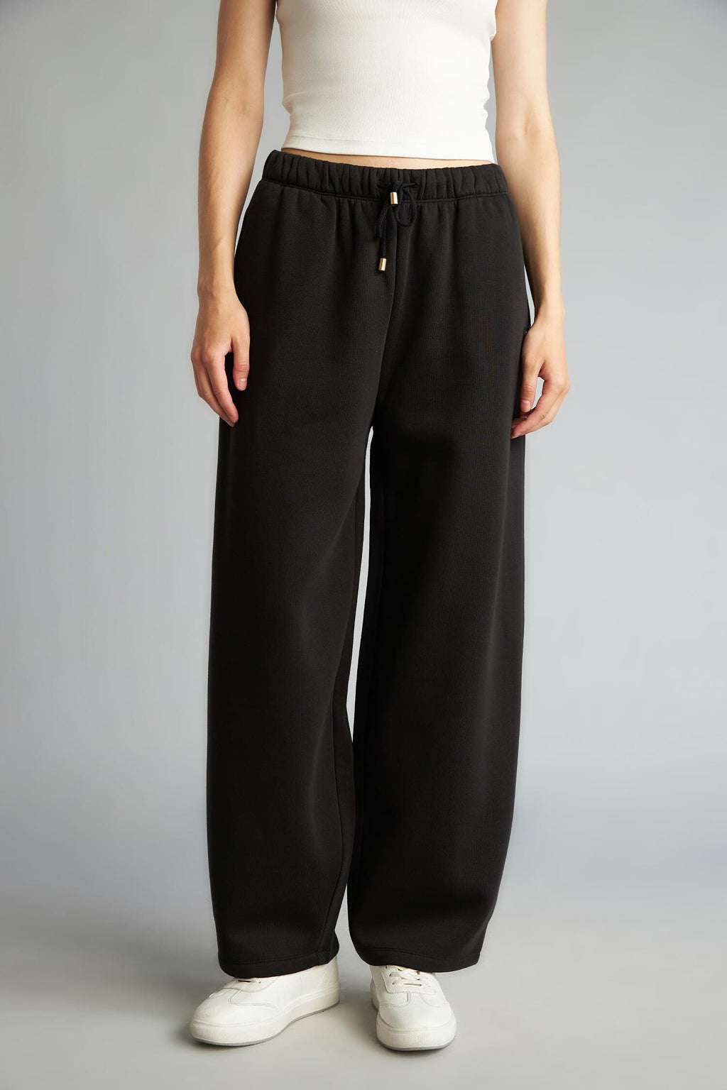 Barrel Fit Thick Sweatshirt Fabric Pants
