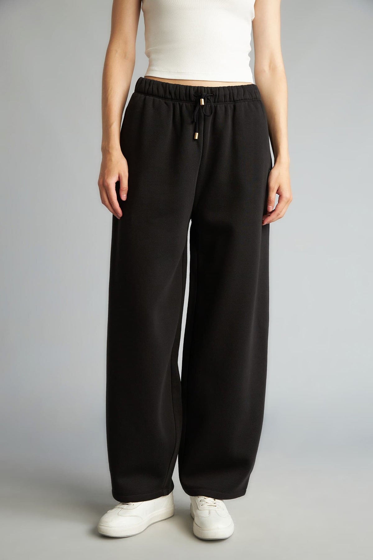 Barrel Fit Thick Sweatshirt Fabric Pants