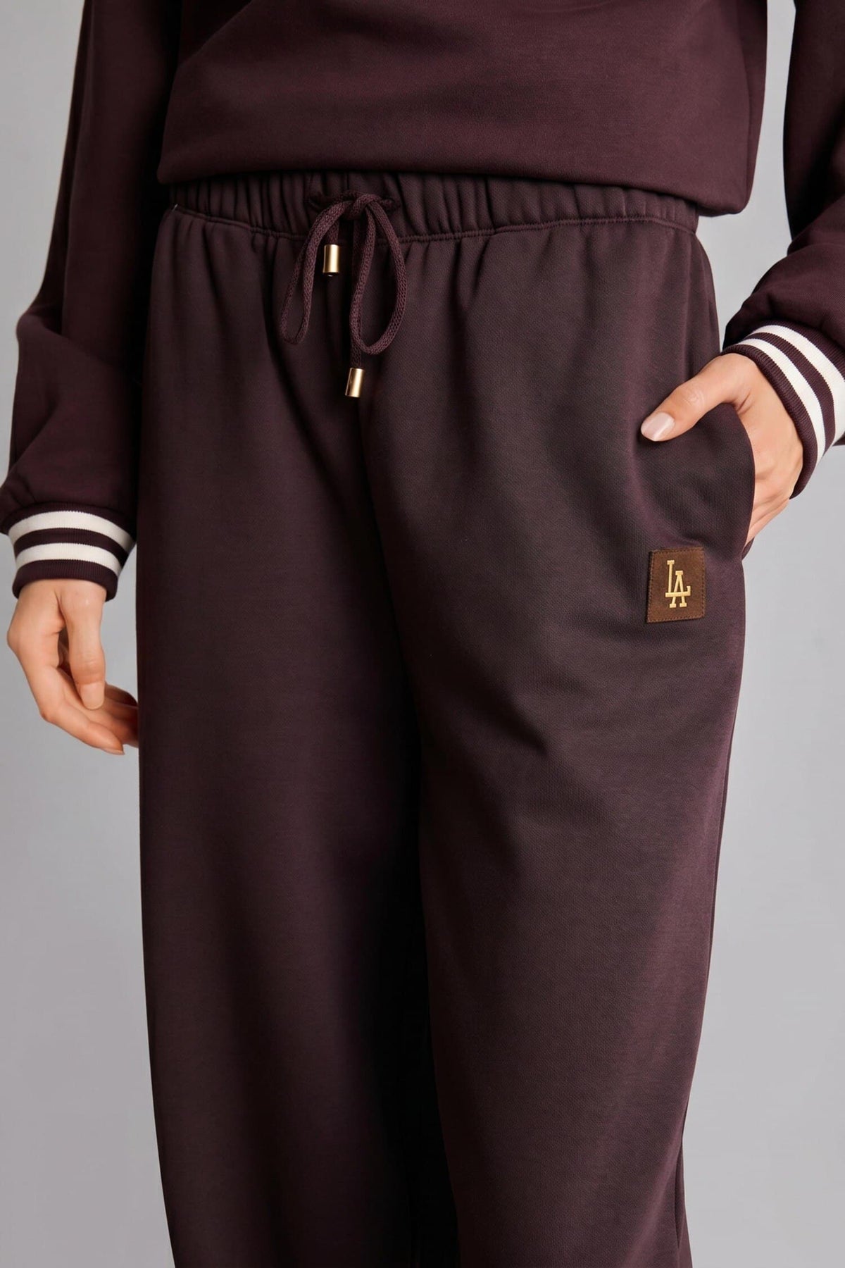 Barrel Fit Thick Sweatshirt Fabric Pants