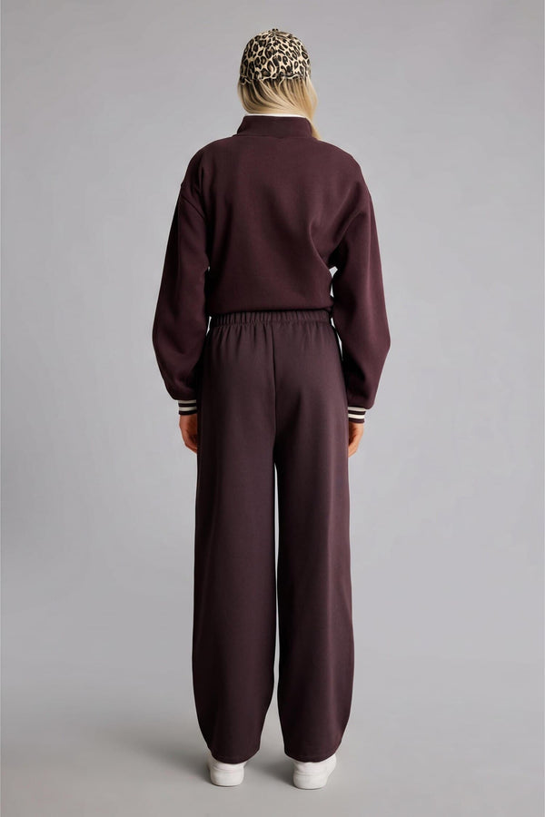 Barrel Fit Thick Sweatshirt Fabric Pants