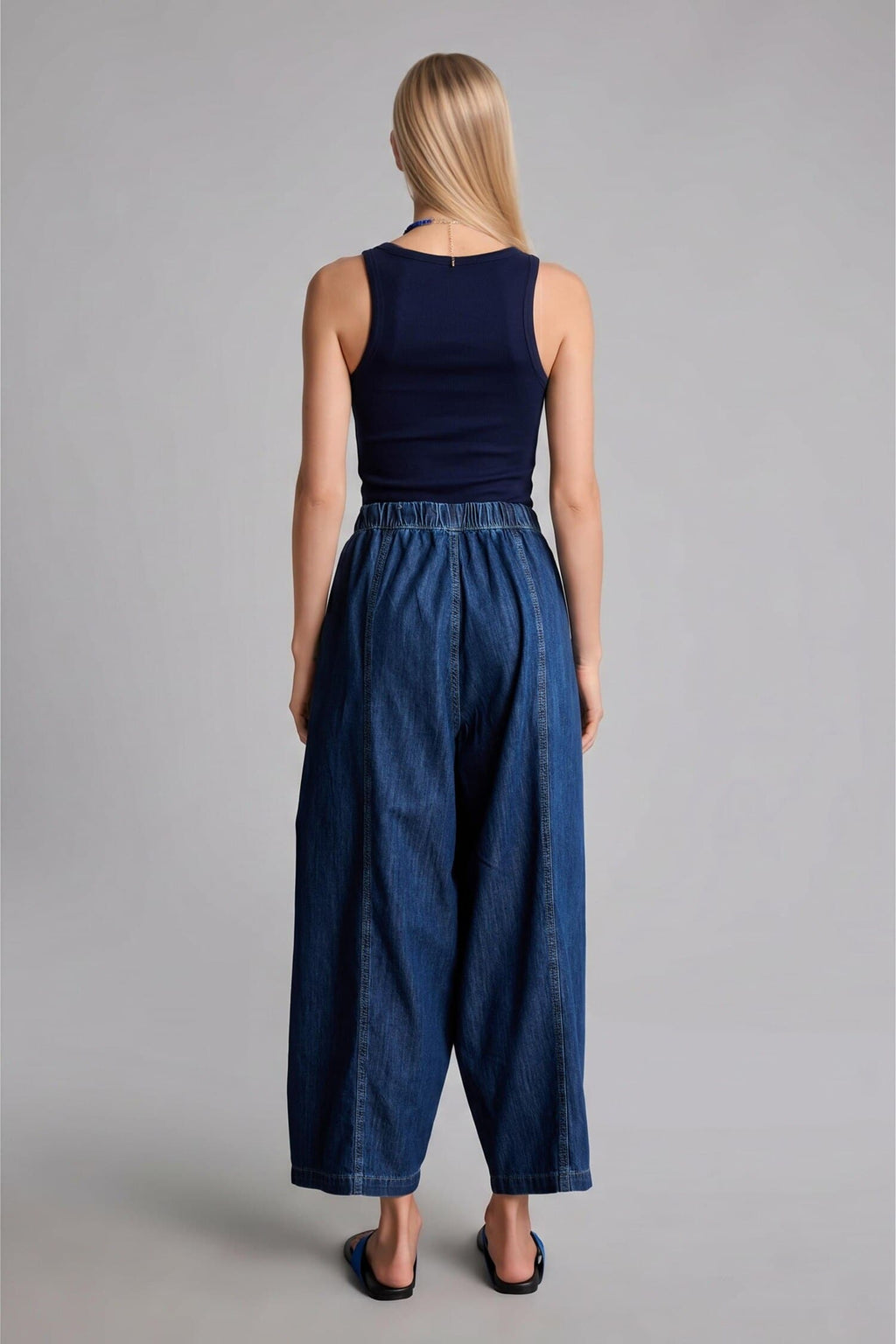 Barrel Fit High Waist Trousers