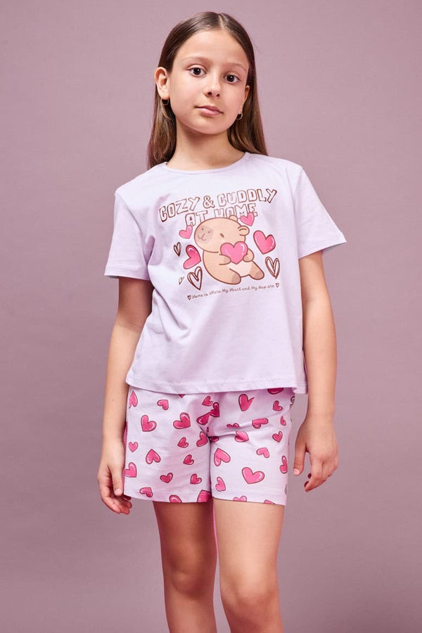 100% Cotton Regular Fit 2-Pack Pajama Set For Girls