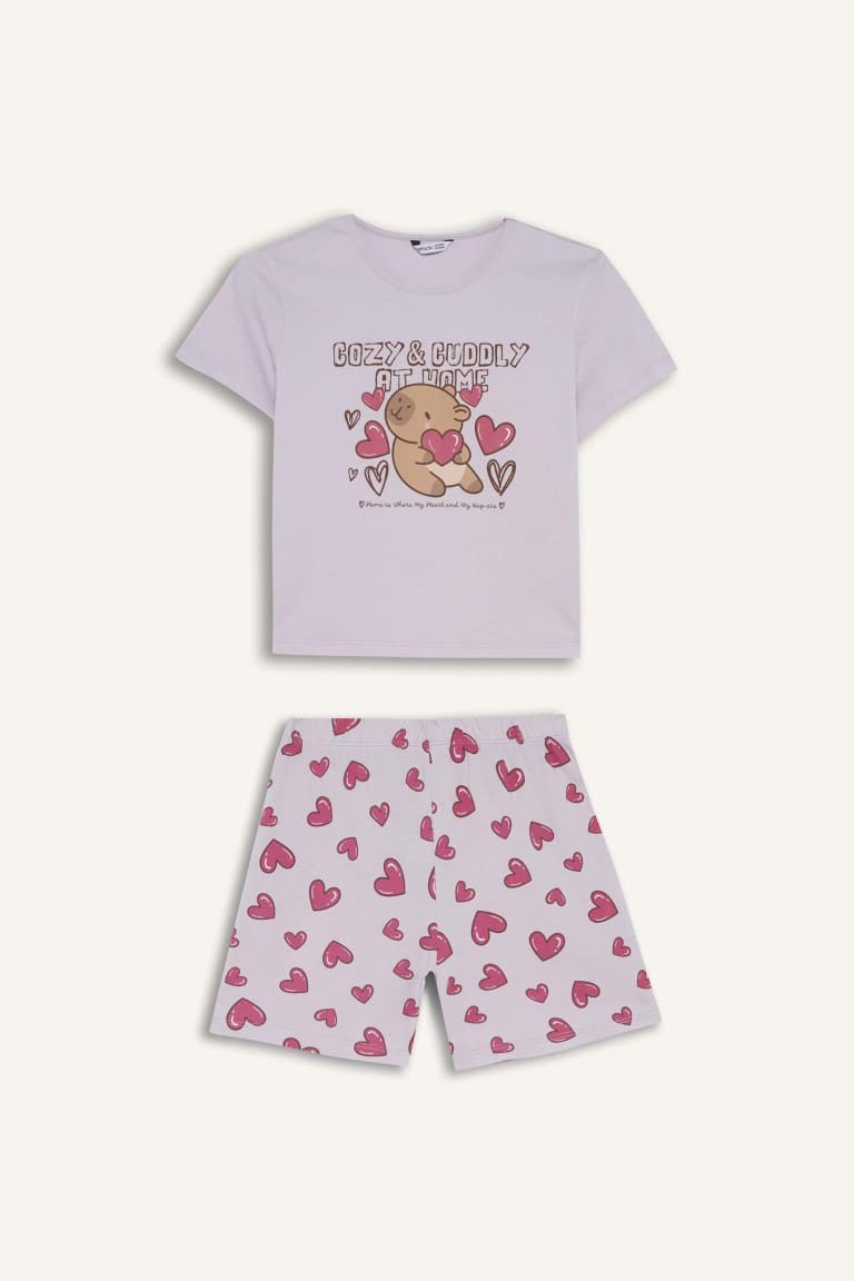 100% Cotton Regular Fit 2-Pack Pajama Set For Girls