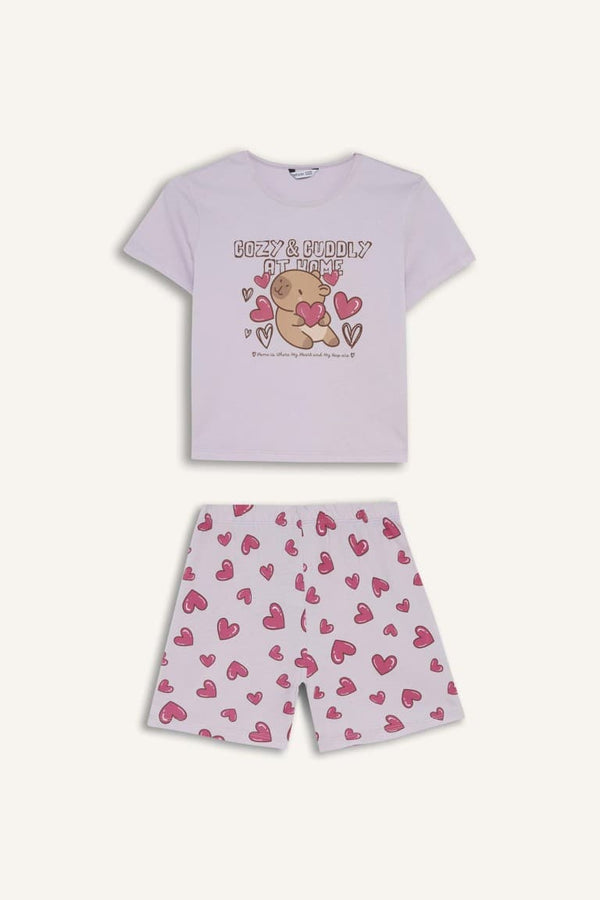 100% Cotton Regular Fit 2-Pack Pajama Set For Girls